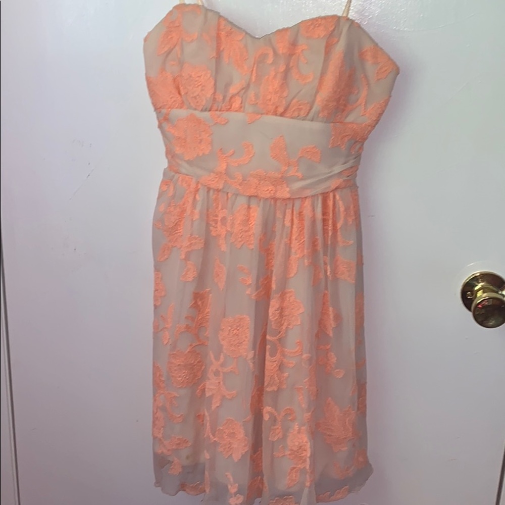 Delias Peach and Nude Floral Dress